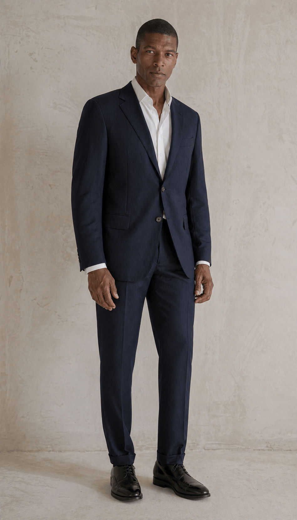 Menswear editorial photography of a tailored suit